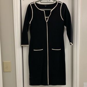 Ann Taylor black and cream trim xs dress